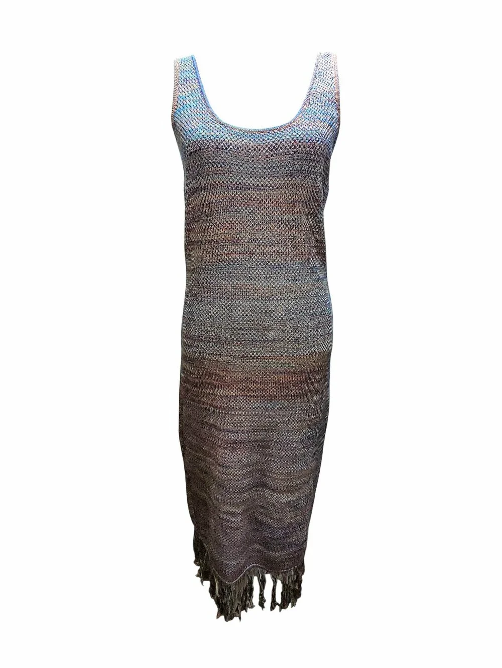 Future Collective x Alani Noelle Multi-Colored Crochet Fringe Dress - Picture 4 of 10